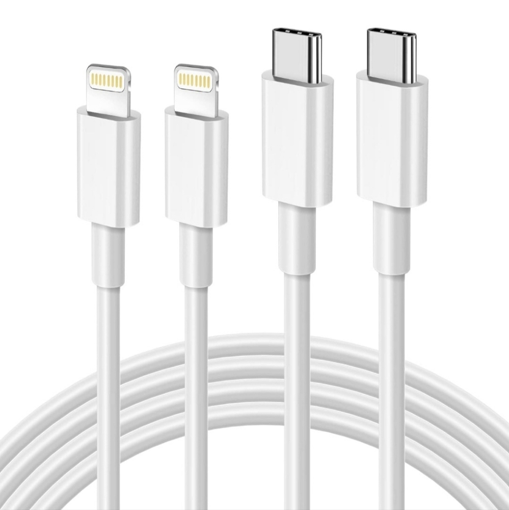 NIB 6FT-USB-C to Lightning Cable With LIGHTENING FAST POWER ADAPTER BLOCK